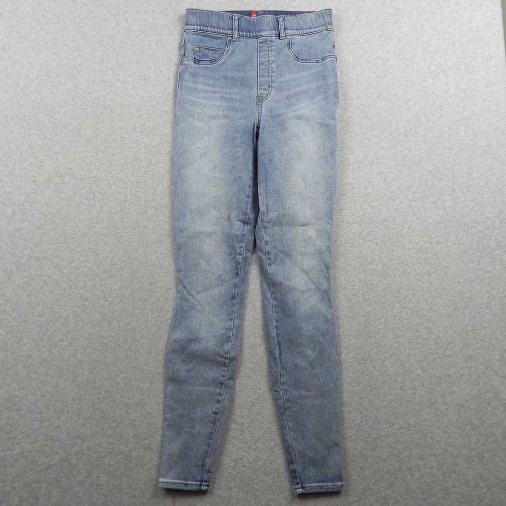 Spanx Jeans Womens Small High Rise Pull-On Skinny Stretch Jeggings Denim Blue